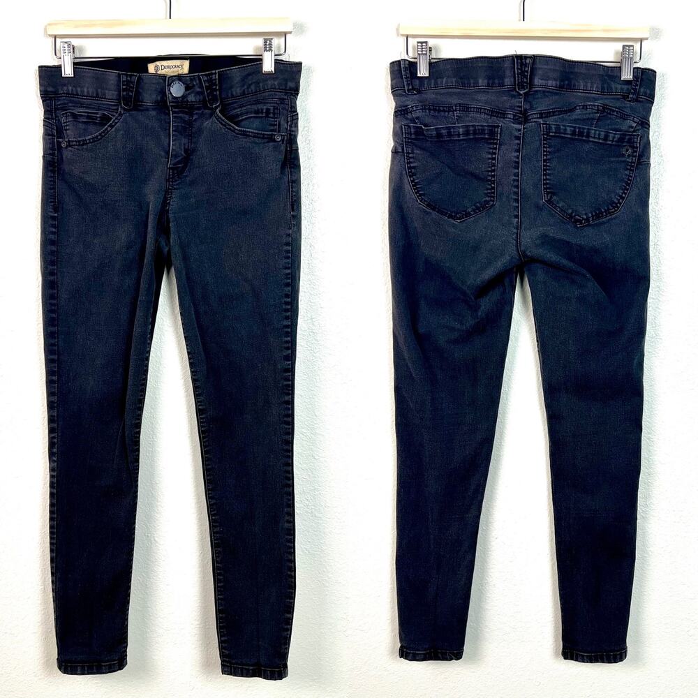 Democracy Stretch‎ Black Denim "Ab"solution Booty Lift Jegging Jean Size 10